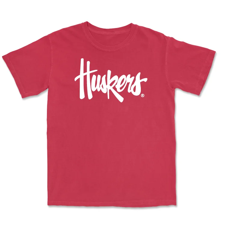 Red Women's Basketball Huskers Tee - Callin Hake