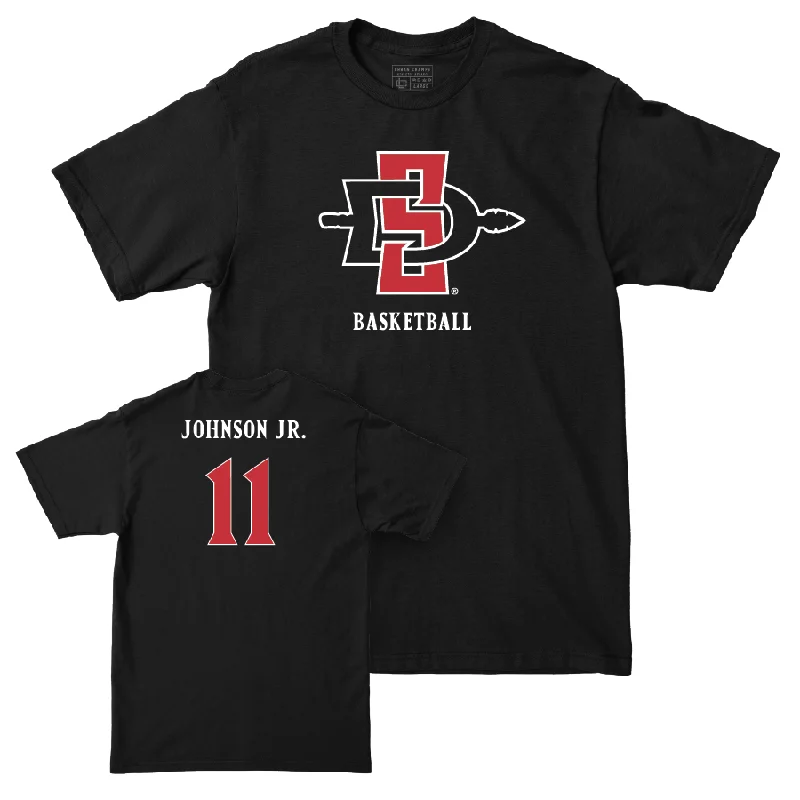 SDSU Men's Basketball Black Mark Tee - Demarshay Johnson Jr. #11