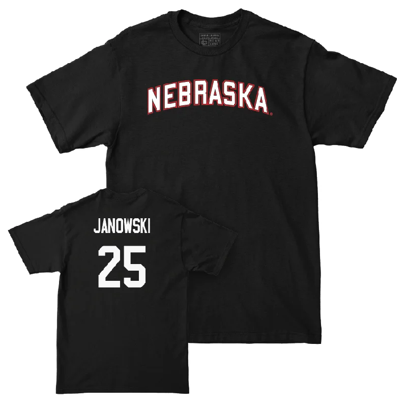 Men's Basketball Black Nebraska Tee  - Nick Janowski