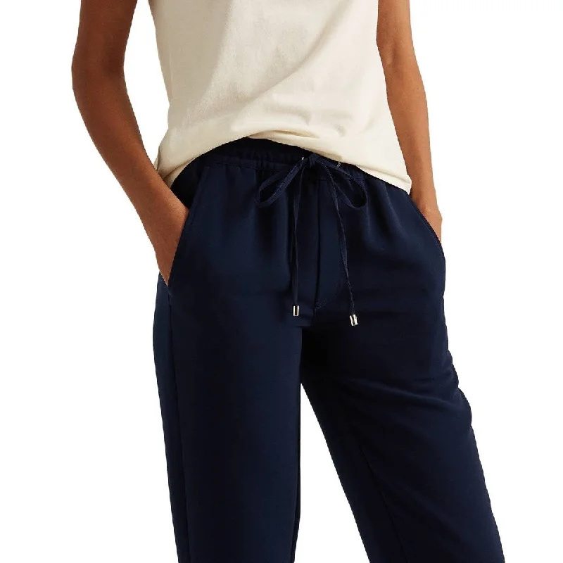 Ralph Lauren Women's Side Stripe Crepe Sweatpants Blue Size 16