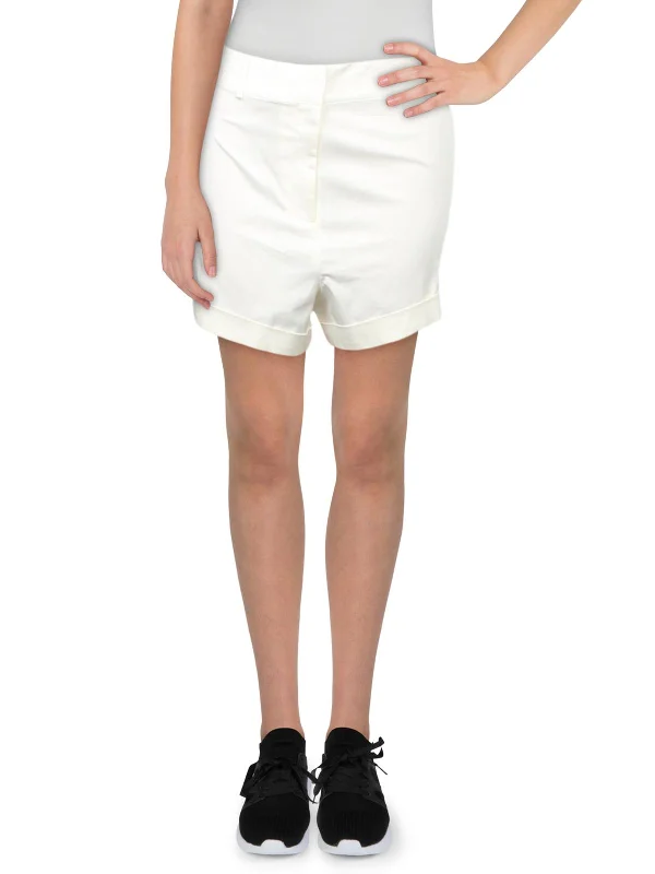 Womens Cuffed High-Cut Shorts