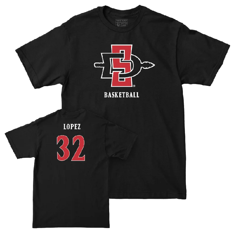 SDSU Men's Basketball Black Mark Tee - Desai Lopez #32