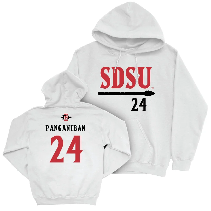 SDSU Women's Basketball White Staple Hoodie  - Naomi Panganiban