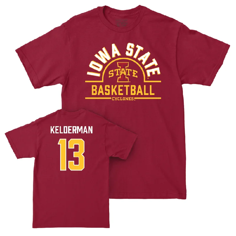 Iowa State Men's Basketball Crimson Arch Tee - Cade Kelderman