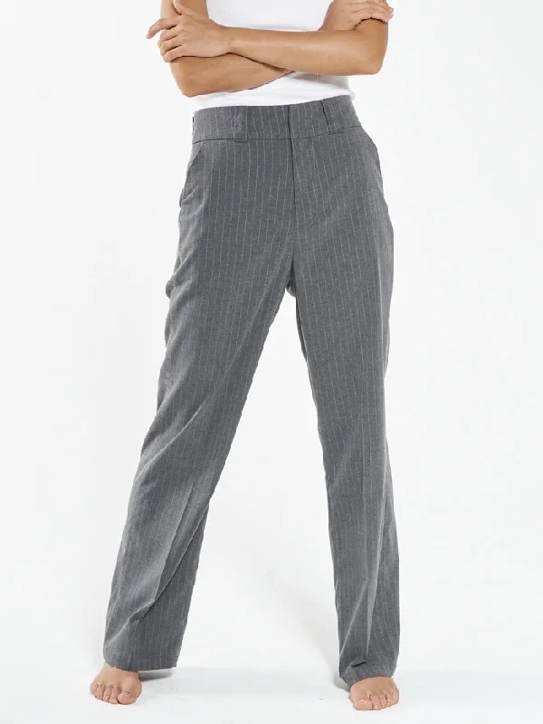 Danny Pinstripe Pant - Grey