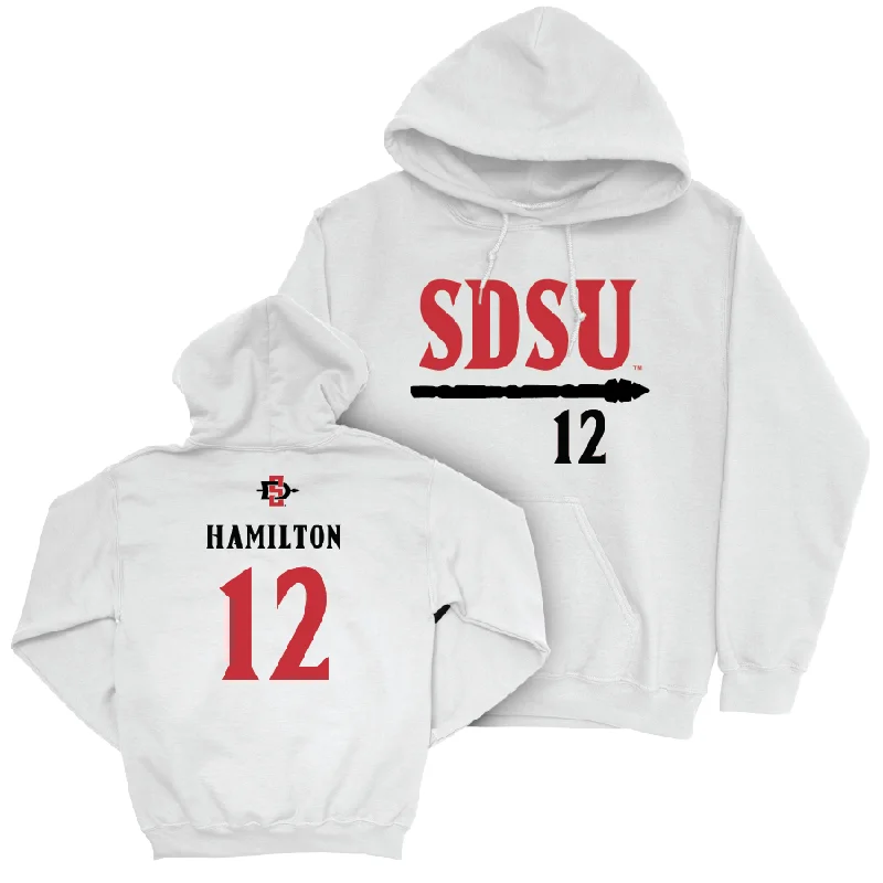 SDSU Women's Basketball White Staple Hoodie  - Kaelyn Hamilton