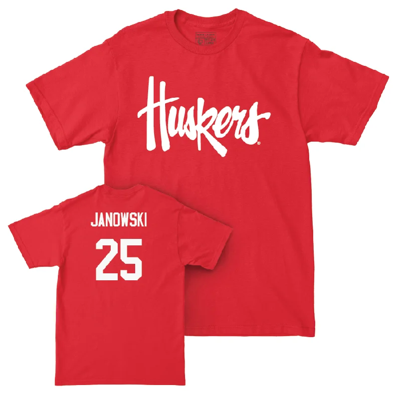 Red Men's Basketball Huskers Tee  - Nick Janowski