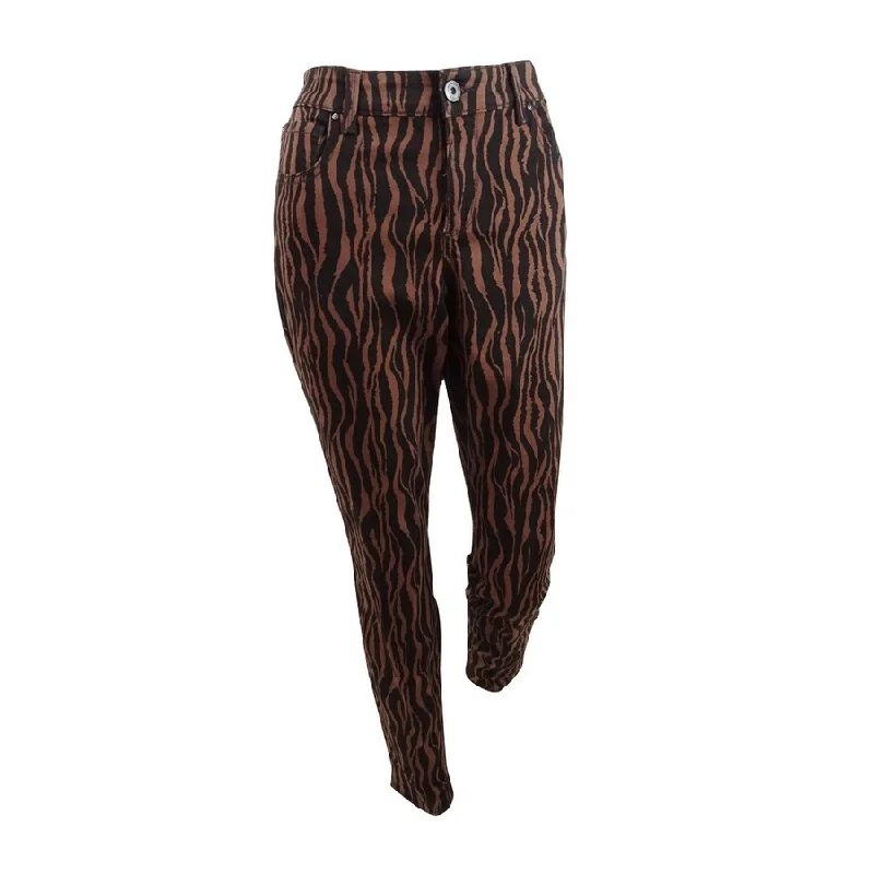 INC Women’s INCEssentials Tiger-Print Skinny Jeans