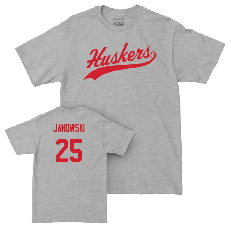 Sport Grey Men's Basketball Script Tee  - Nick Janowski