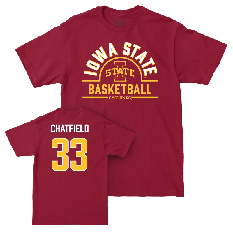 Iowa State Men's Basketball Crimson Arch Tee  - Brandton Chatfield