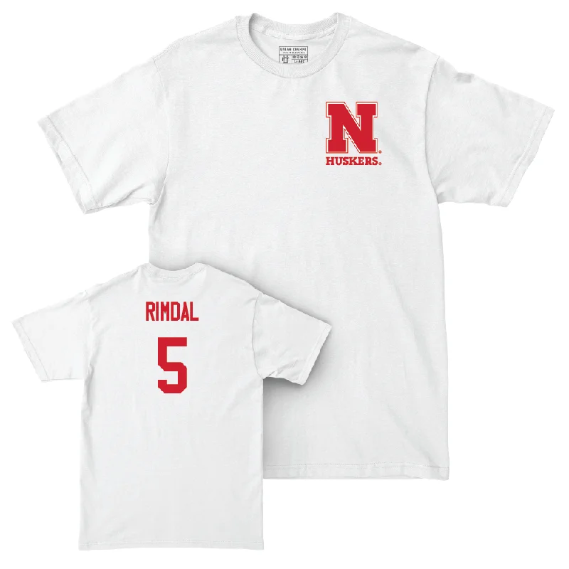 Women's Basketball White Comfort Colors Tee  - Alberte Rimdal