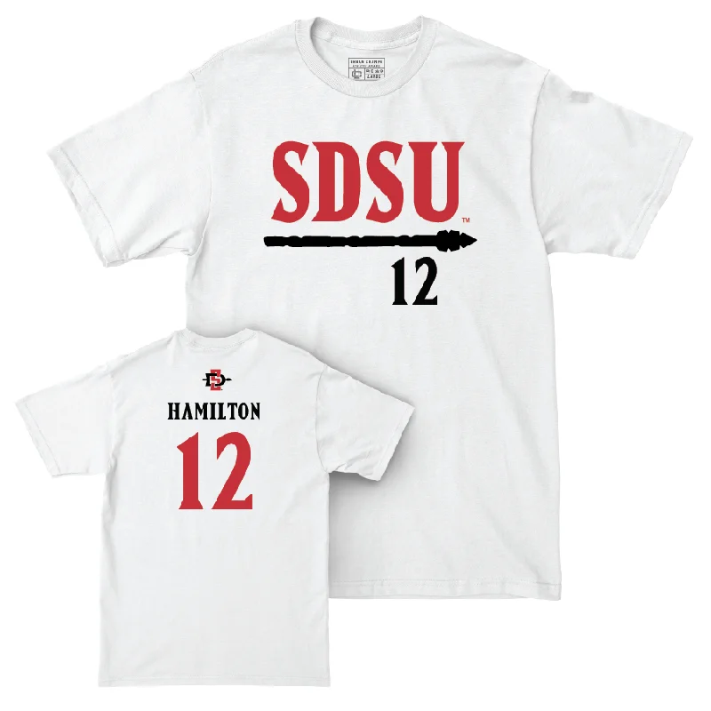 SDSU Women's Basketball White Staple Comfort Colors Tee  - Kaelyn Hamilton