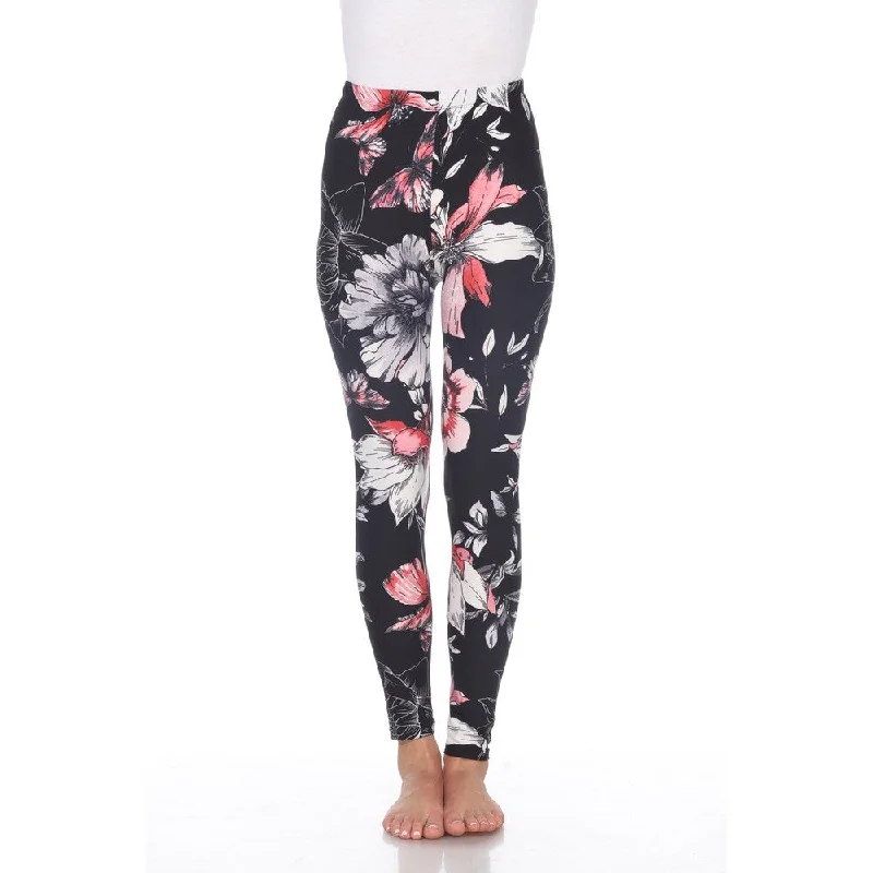 White Mark Women's One Size Fits Most Printed Leggings