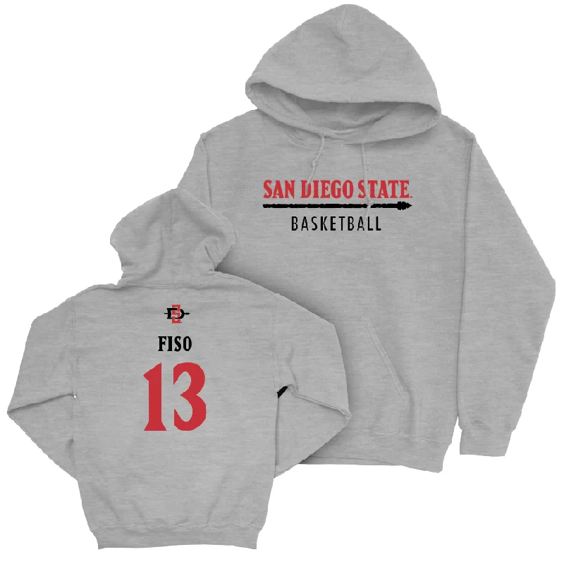 SDSU Women's Basketball Sport Grey Classic Hoodie - Meghan Fiso #13