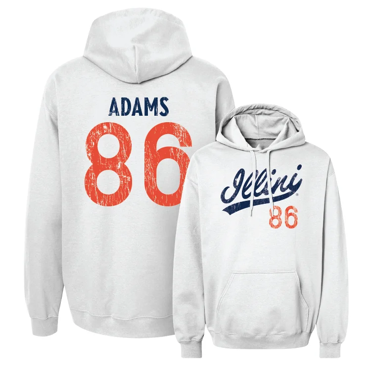 White Script Hoodie - Weston Adams #86