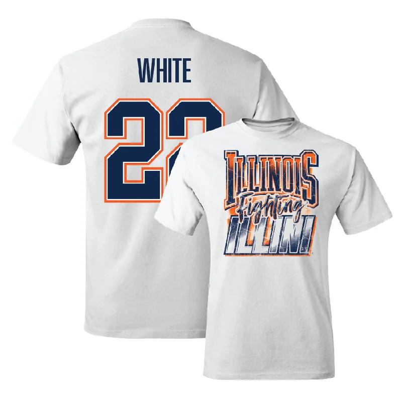 White Illinois Graphic Comfort Colors Tee  - Tre White