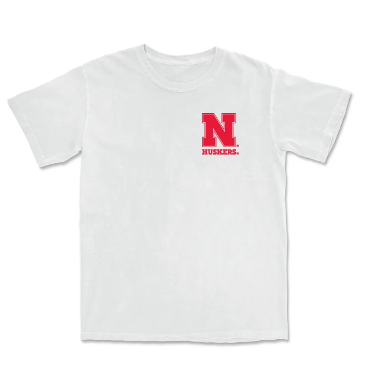 Men's Basketball White Comfort Colors Tee - Henry Burt