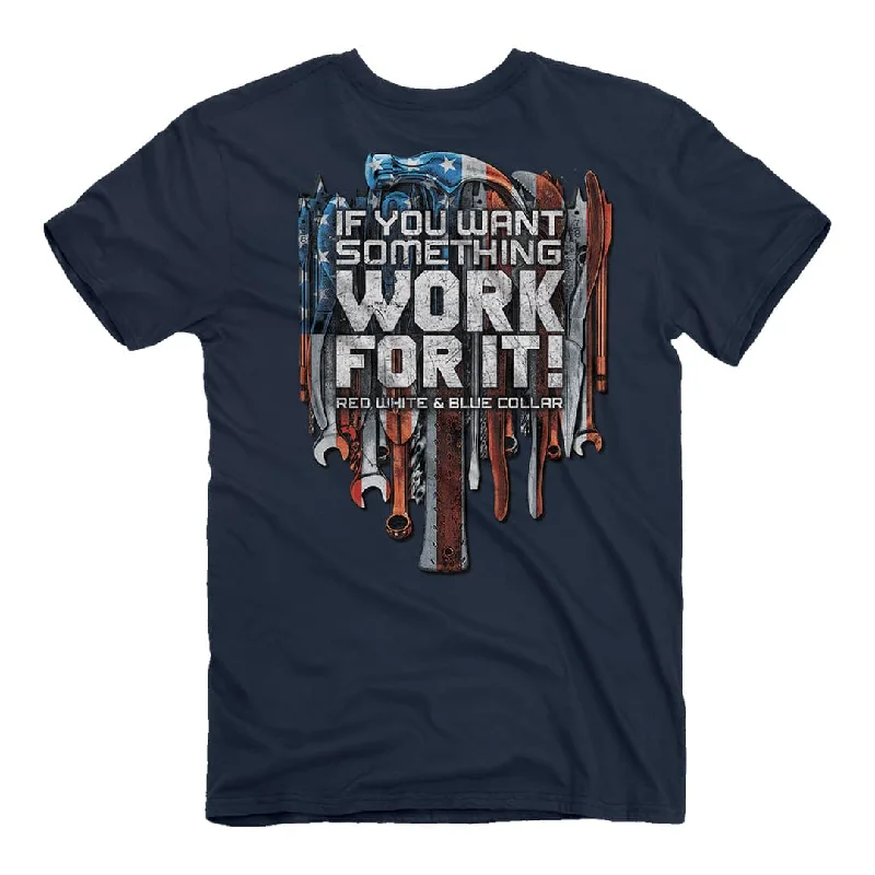 Red, White, and Blue Collar - Work T-Shirt