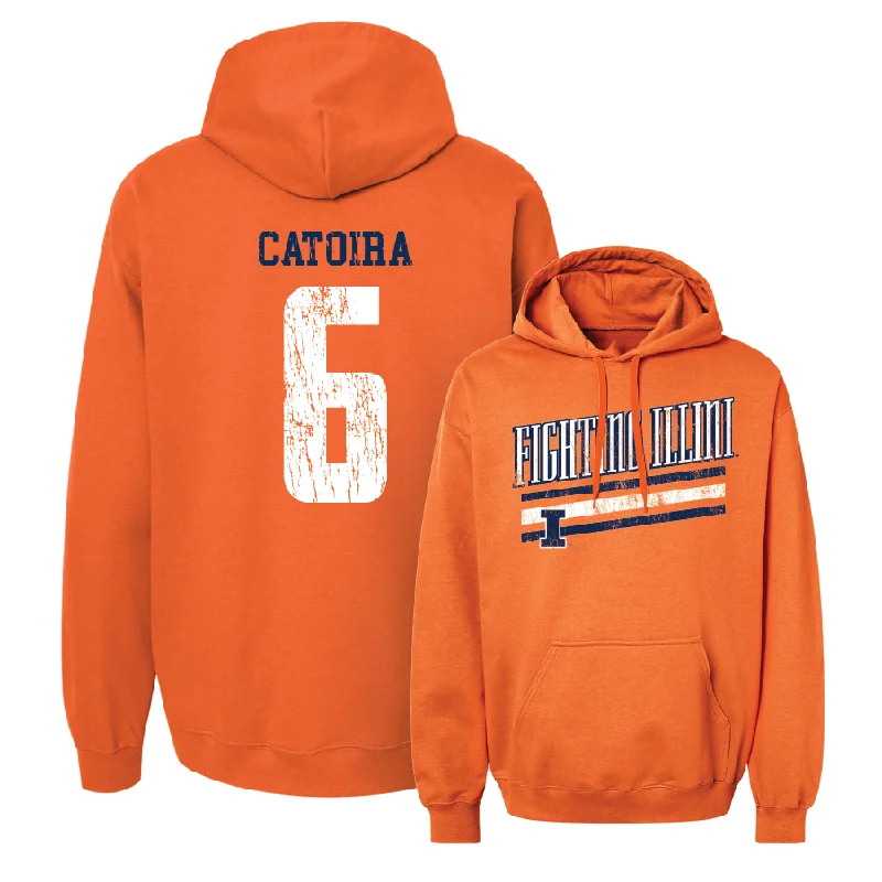 Orange Slant Hoodie  - Irene Catoira