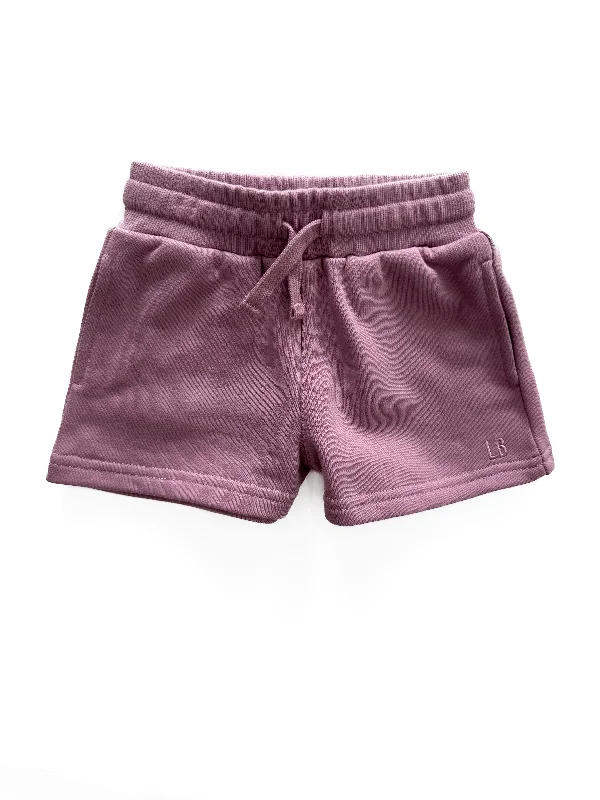 Girl's Sweatshort - Dusty Plum