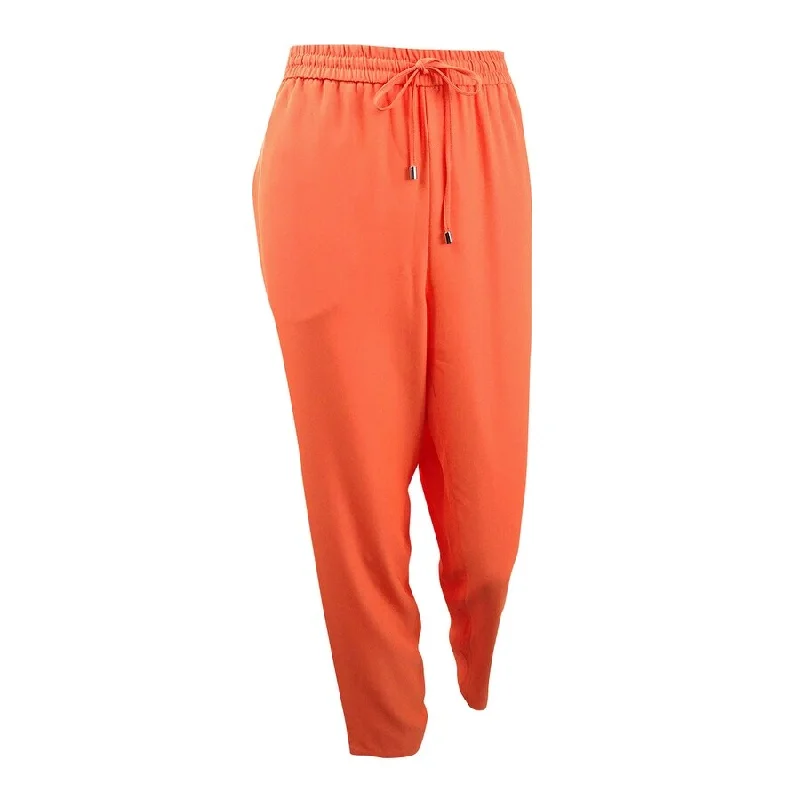 DKNY Women's Drawstring Pull-On Straight-Leg Pants