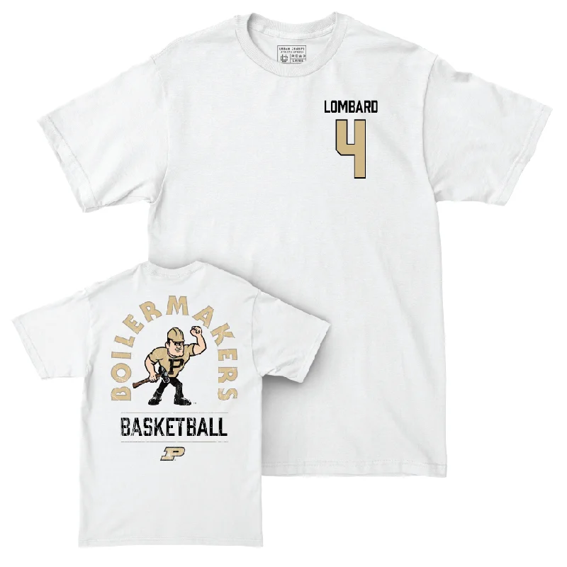 Women's Basketball White Mascot Comfort Colors Tee    - Destini Lombard