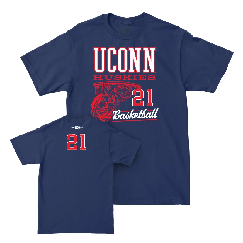 UConn Women's Basketball Hoops Navy Tee  - Sarah Strong