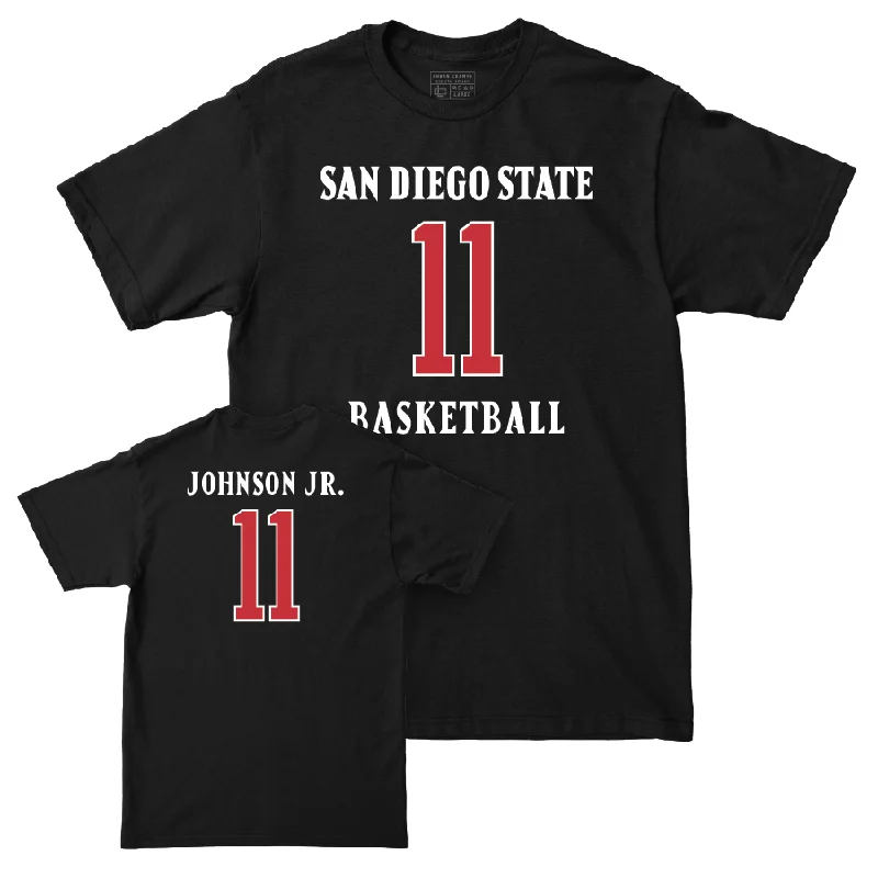 SDSU Men's Basketball Black Sideline Tee - Demarshay Johnson Jr. #11