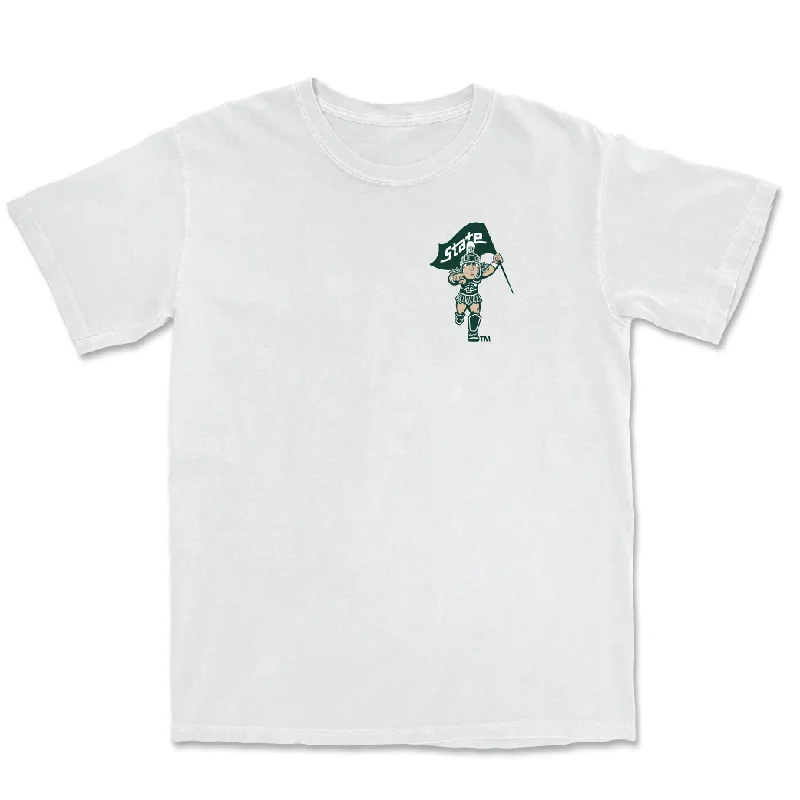 Men's Basketball White Sparty Comfort Colors Tee - Tyson Walker