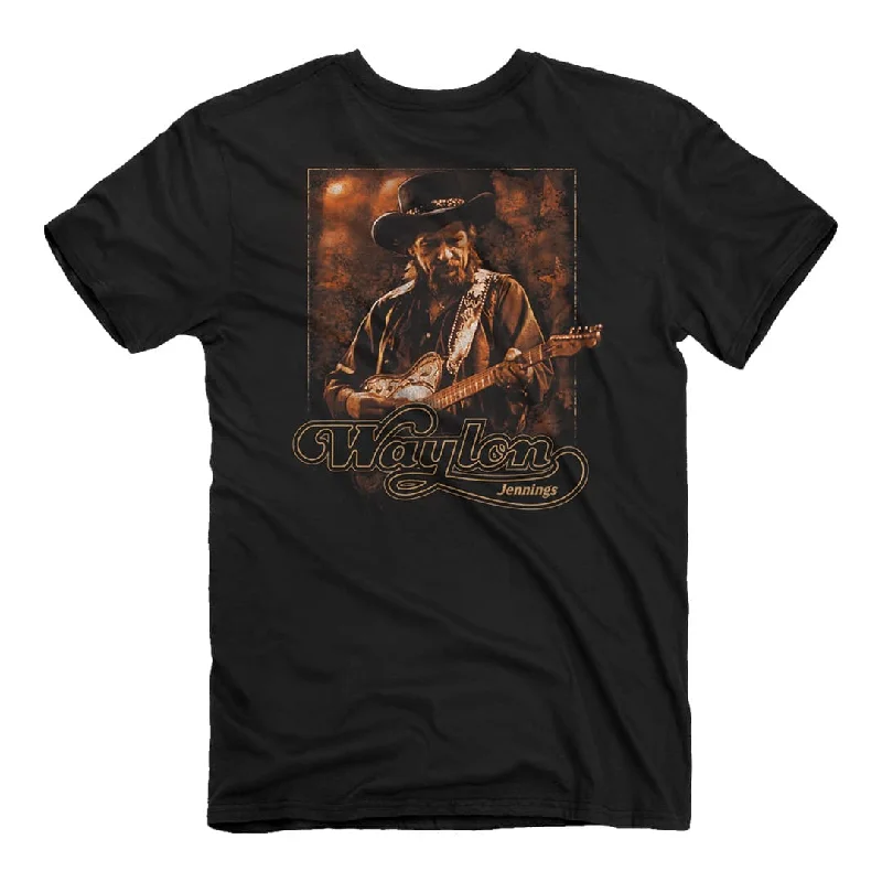 Waylon Jennings - Sepia Portrait T-Shirt