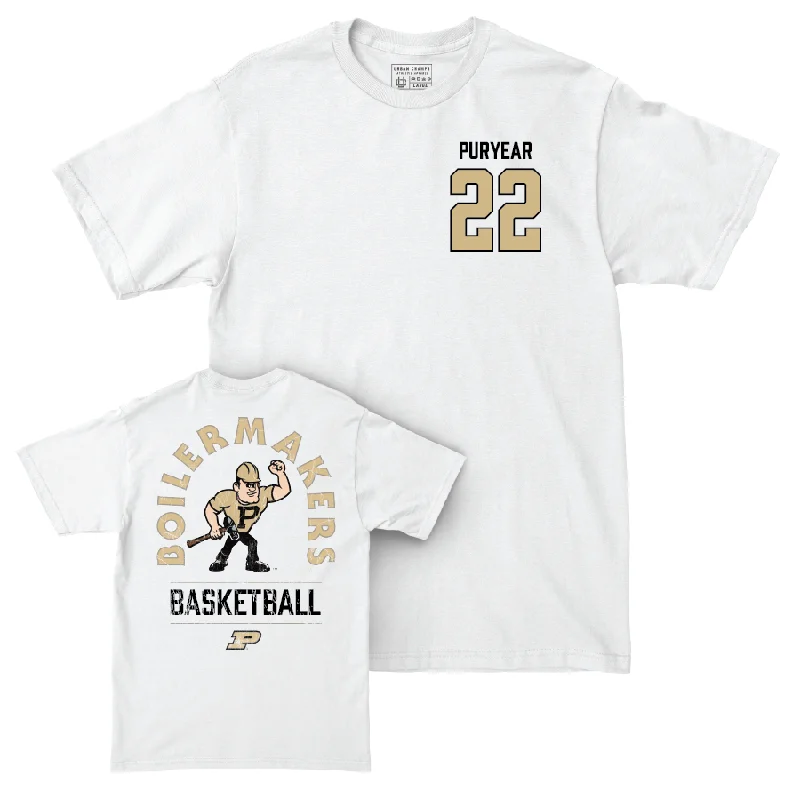 Women's Basketball White Mascot Comfort Colors Tee    - Kendall Puryear