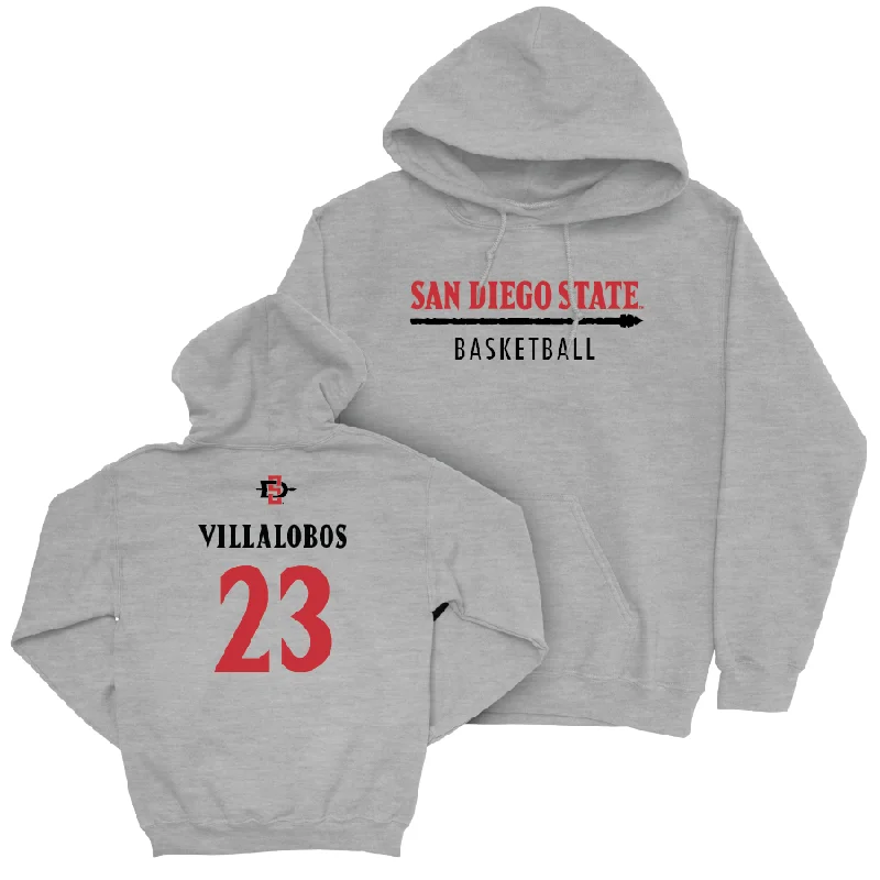 SDSU Women's Basketball Sport Grey Classic Hoodie - Kim Villalobos #23