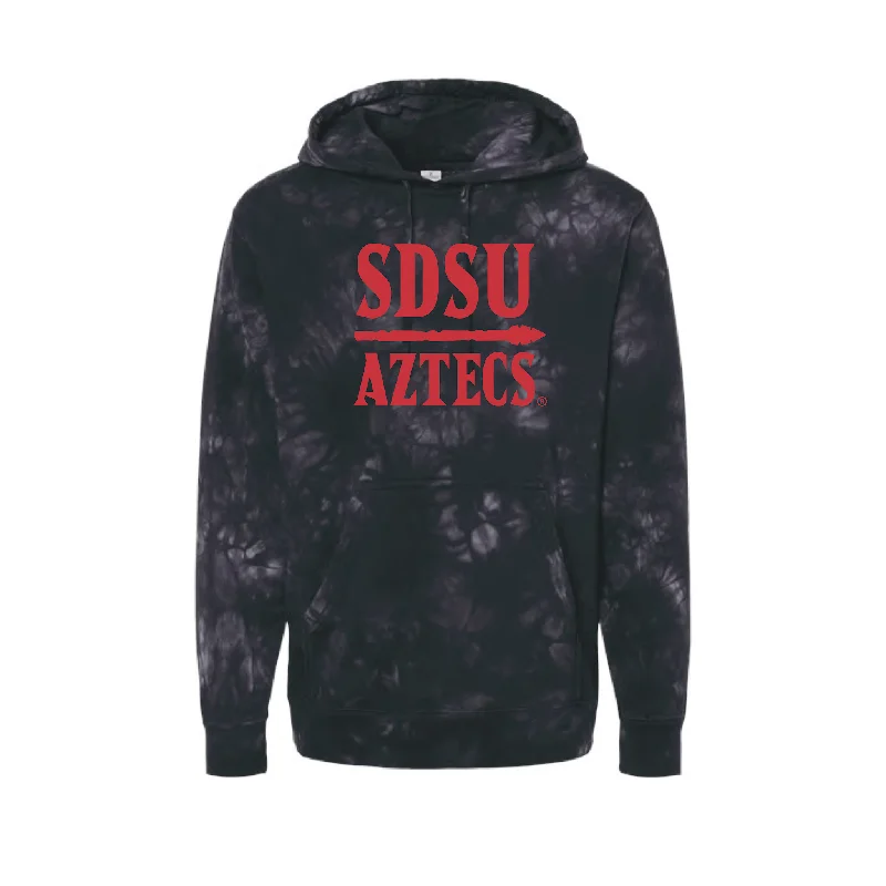 Tie Dye Men's Basketball SDSU Spear Hoodie - Miles Byrd