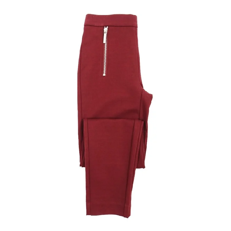 MICHAEL Michael Kors Women's Pull-On Zip Detail Pants (XXS, Merlot)