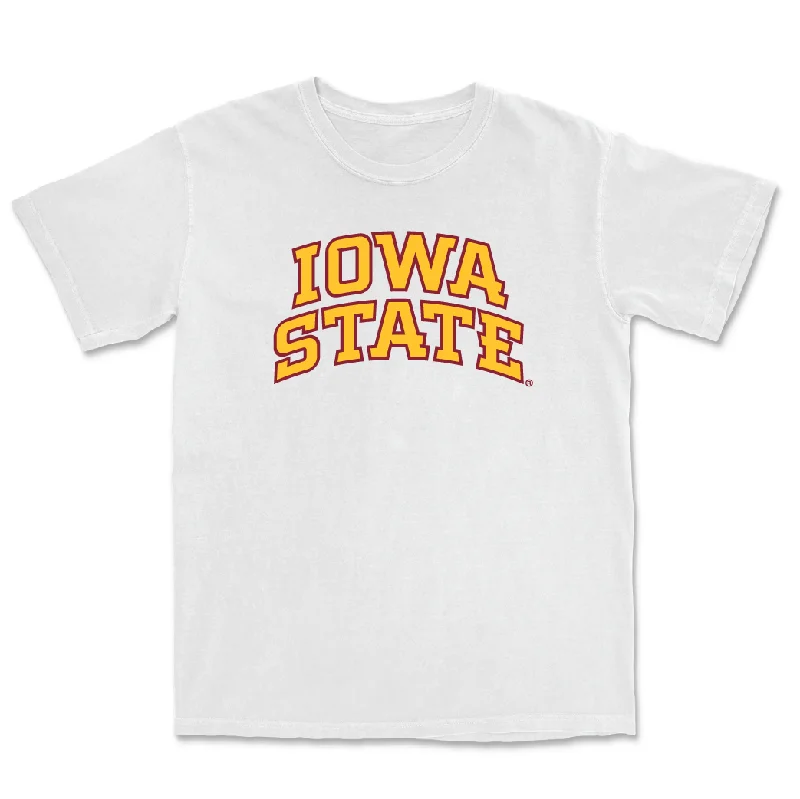 Men's Basketball Iowa State White Comfort Colors Tee - Tamin Lipsey