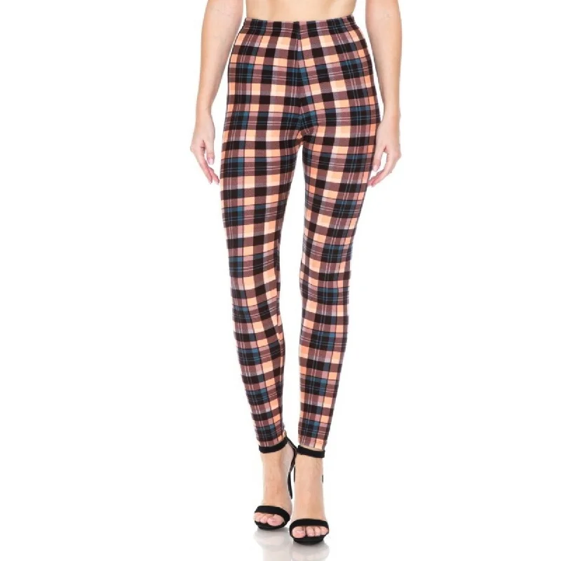 Multi Printed High Waist Leggings With An Elasticized Waist Band