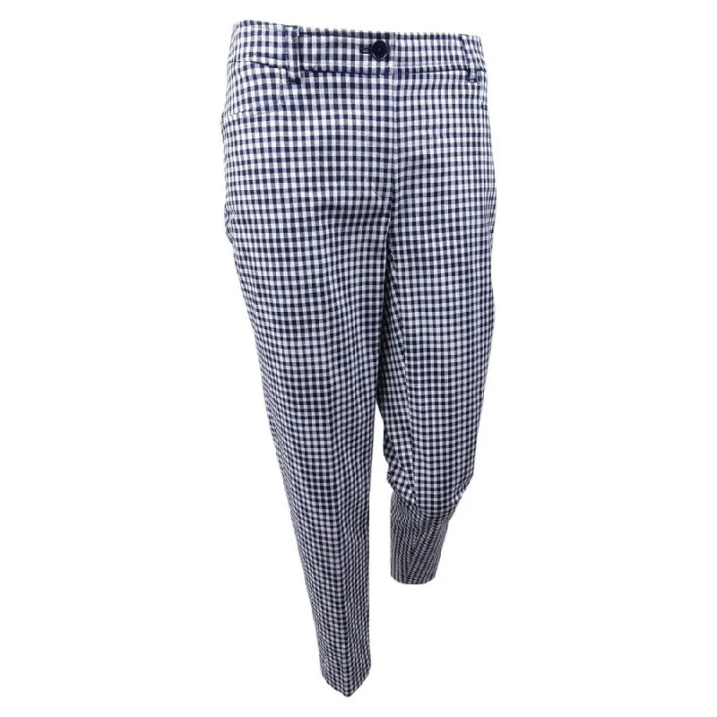 Anne Klein Women's Gingham Tailored Pants