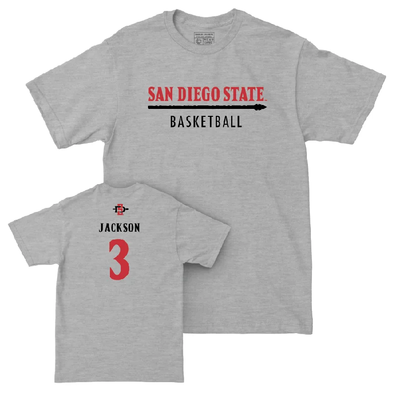 SDSU Women's Basketball Sport Grey Classic Tee - Alyssa Jackson #3