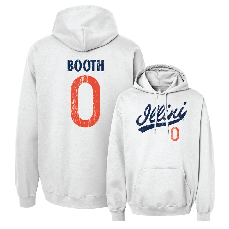 White Script Hoodie  - Carey Booth