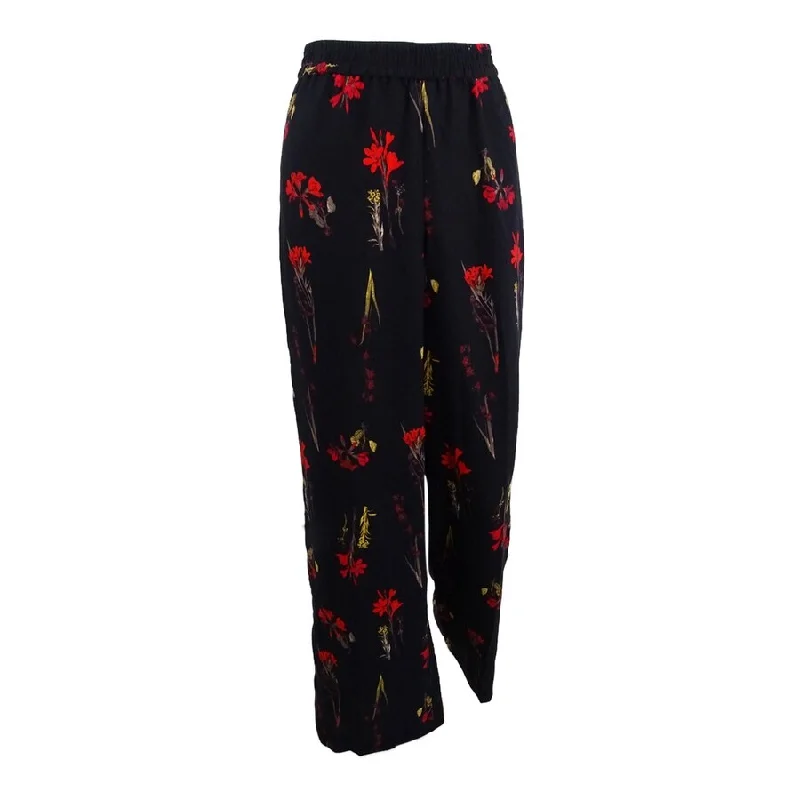 Vince Camuto Women's Botanical Print Wide Leg Pants