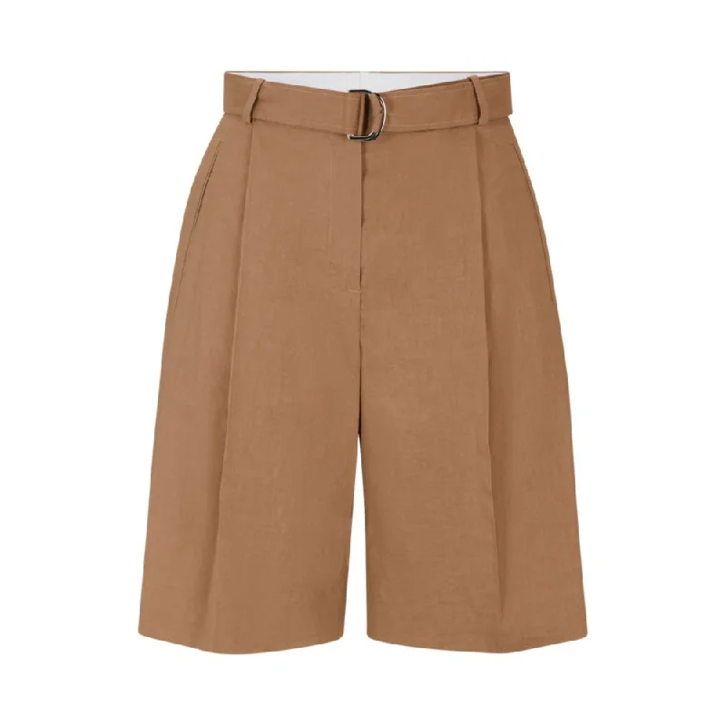 Relaxed-fit shorts in a stretch linen blend