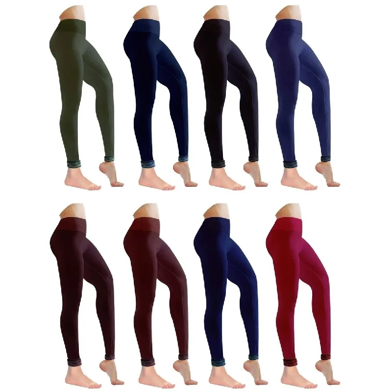 3Pack Womens Faux Lined Leggings Ultra Soft Cozy Winter Wear Size Options Available