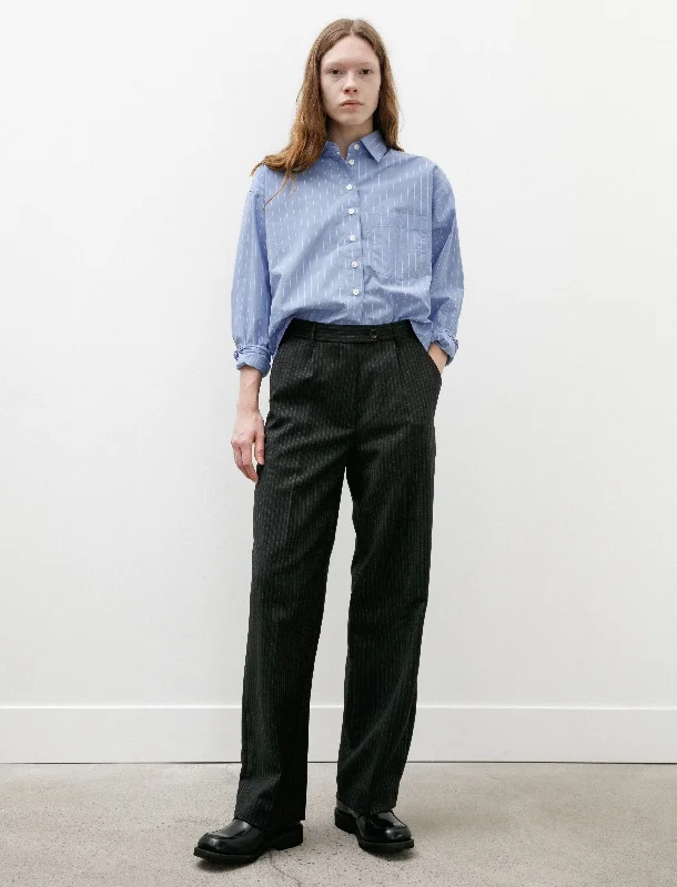 Primary Trousers Dark Pinstripe