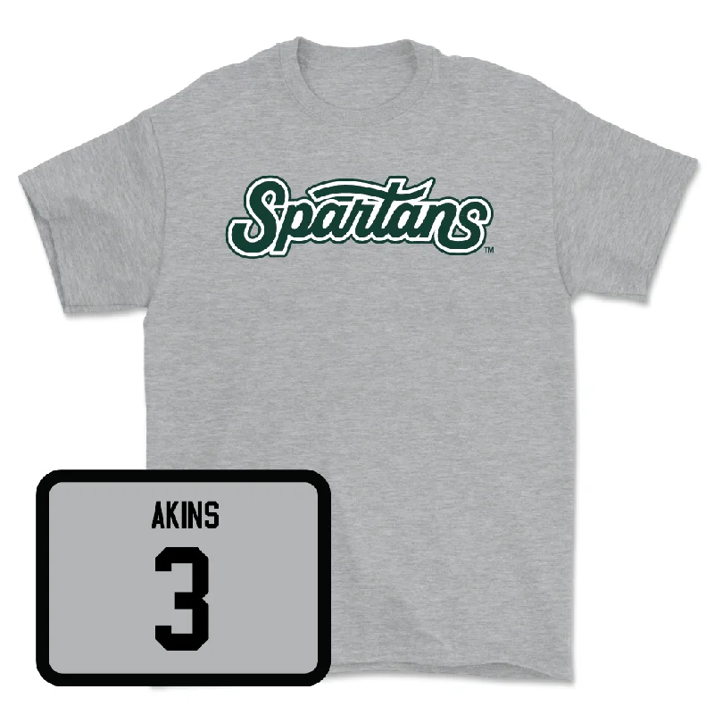 Sport Grey Men's Basketball Script Tee - Jaden Akins