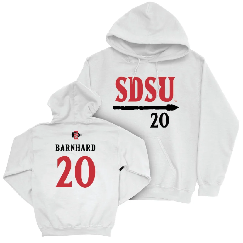 SDSU Women's Basketball White Staple Hoodie  - Bailey Barnhard