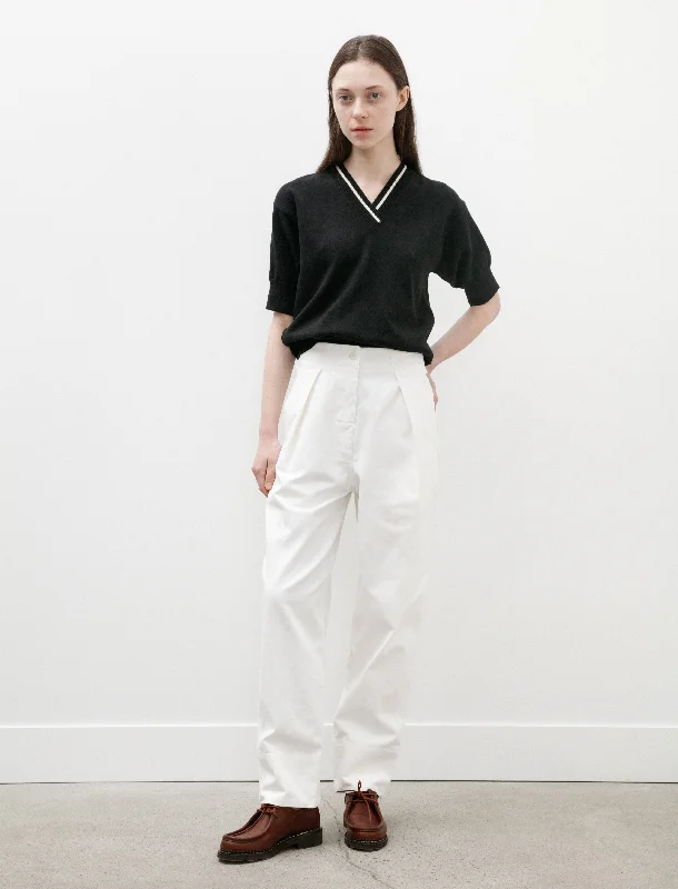 MHL Cinch Back Trousers Soft Twill Off White