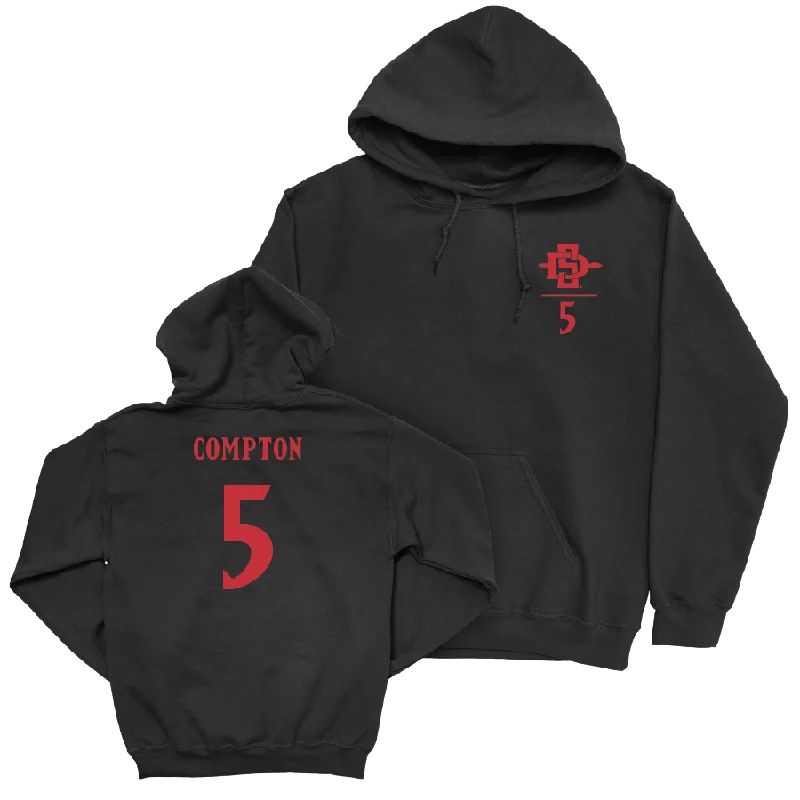 SDSU Men's Basketball Black Logo Hoodie  - Pharaoh Compton