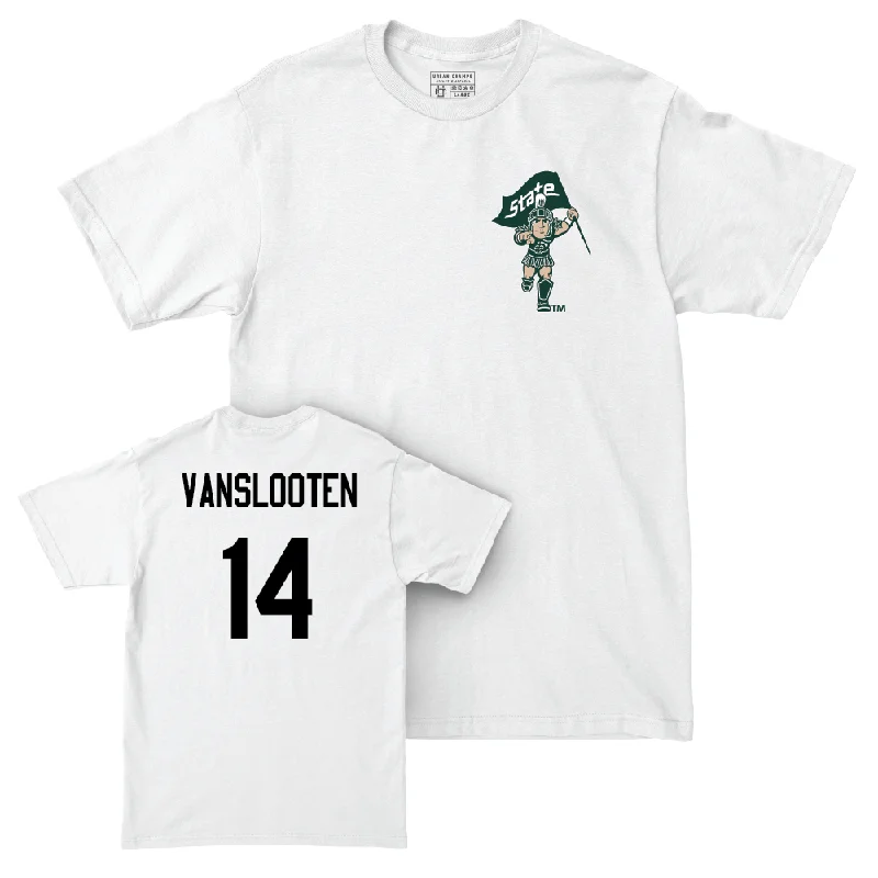 Women's Basketball White Sparty Comfort Colors Tee  - Grace VanSlooten