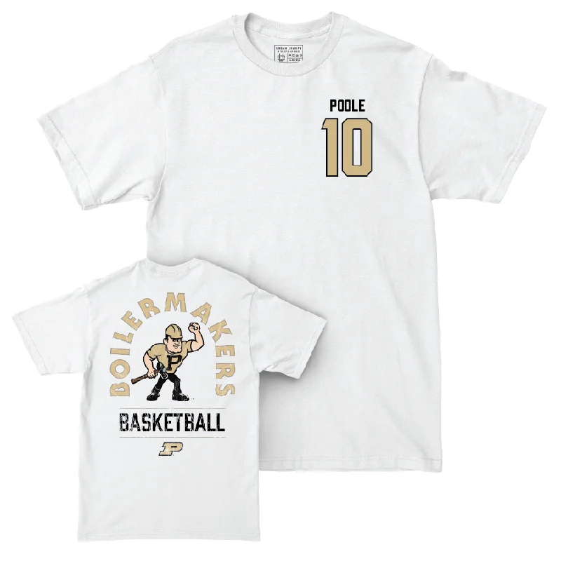 Women's Basketball White Mascot Comfort Colors Tee    - Jordyn Poole