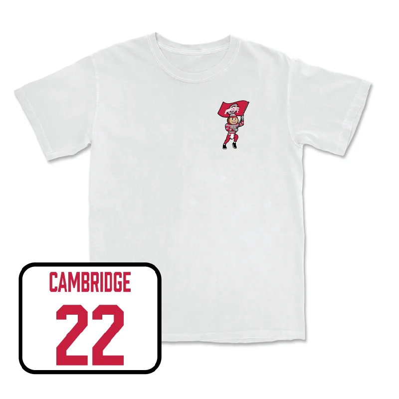 Women's Basketball White Brutus Comfort Colors Tee  - Jaloni Cambridge